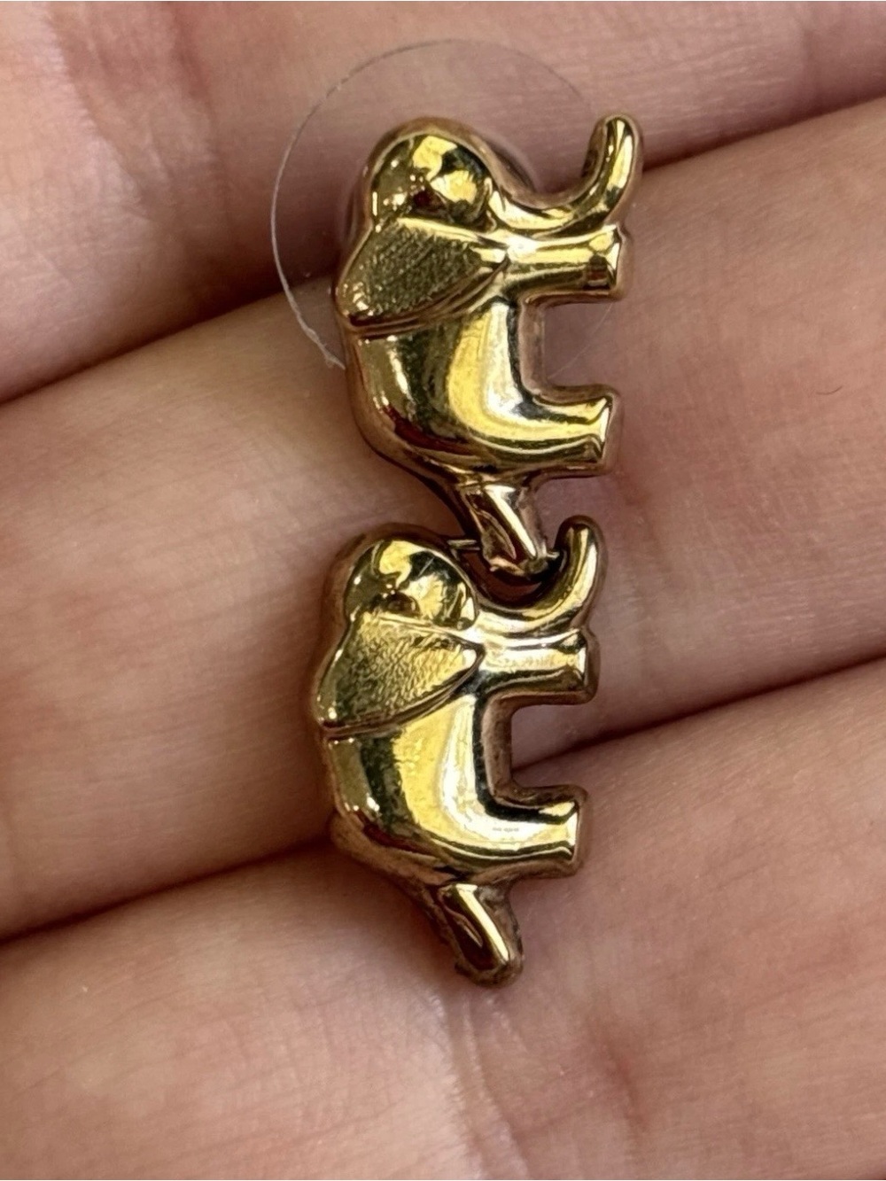 Gold Elephant Small Pet Accessory Charm - Unbranded